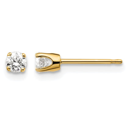 14ky .25ct. I2 K-L Diamond Stud Push-on Post Earrings