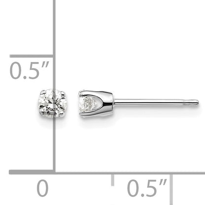 14kw .25ct I2 K-L Diamond Stud Push-on Post Earrings