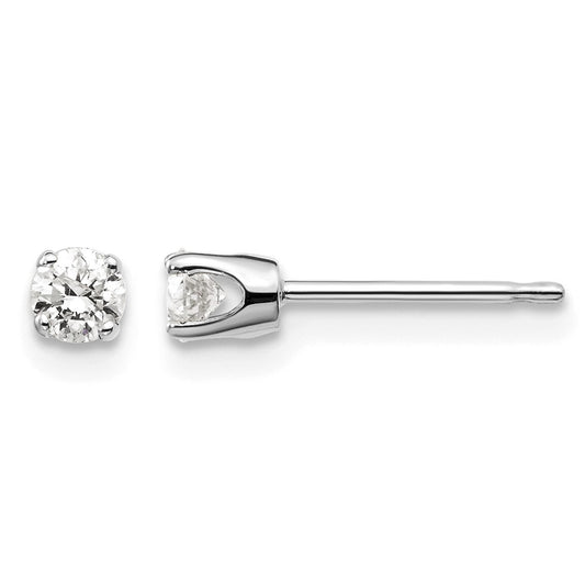 14kw .25ct I2 K-L Diamond Stud Push-on Post Earrings