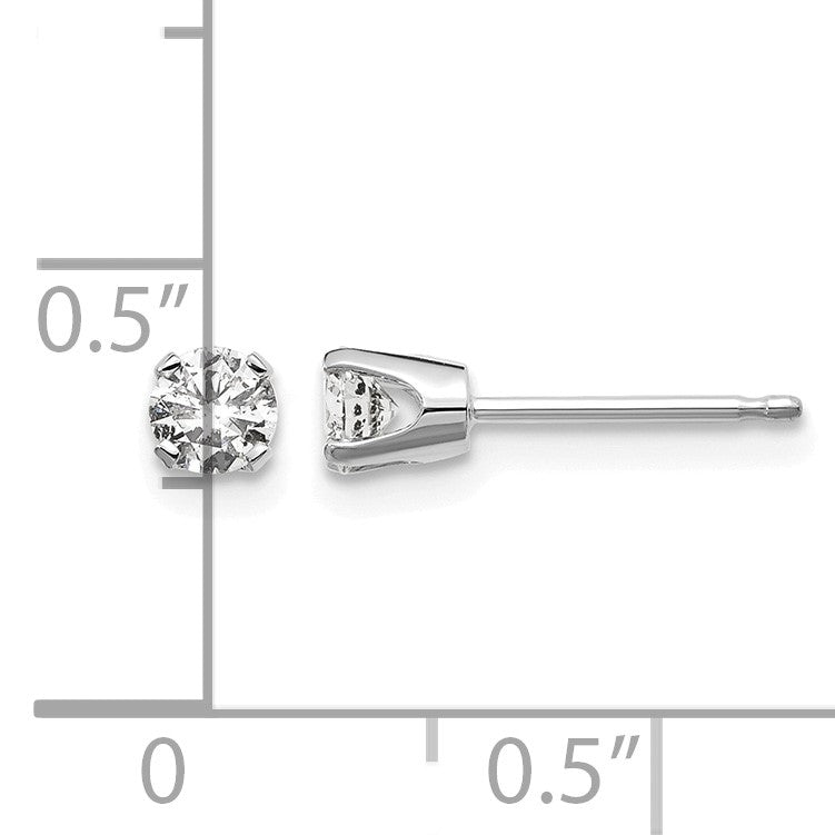 14kw .30ct I2 K-L Diamond Stud Push-on Post Earrings
