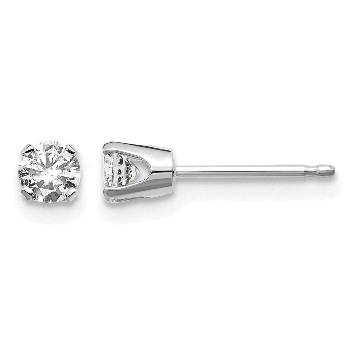 14kw .30ct I2 K-L Diamond Stud Push-on Post Earrings