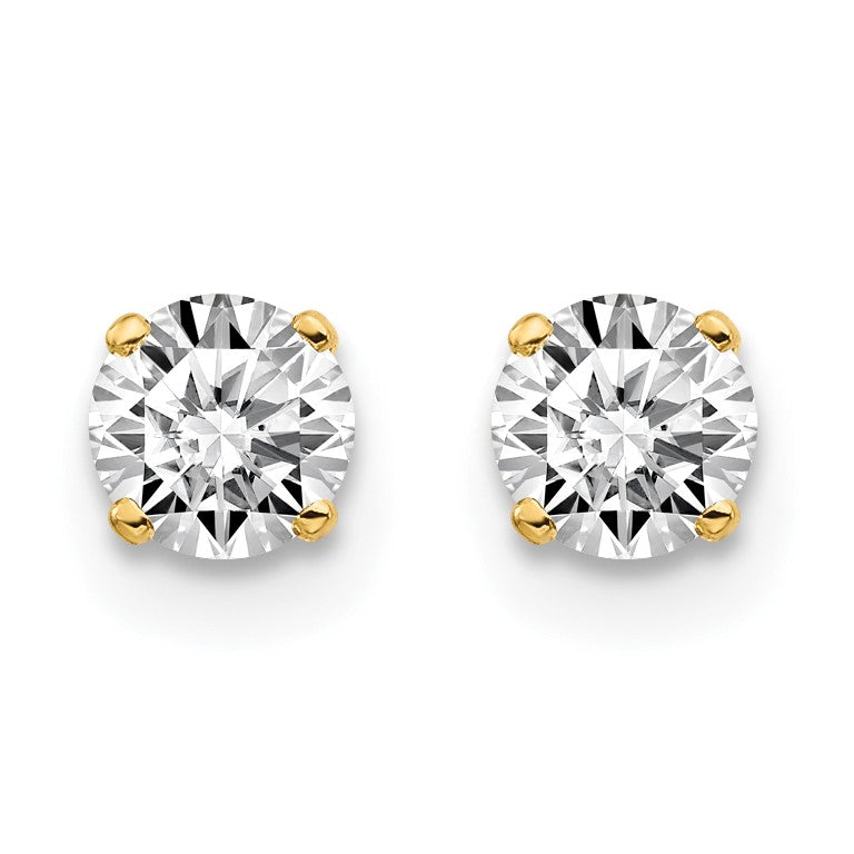 14ky .50ct. I2 K-L Diamond Stud Push-on Post Earrings