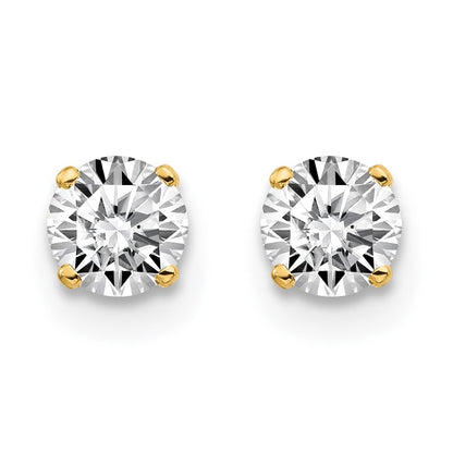 14ky .50ct. I2 K-L Diamond Stud Push-on Post Earrings