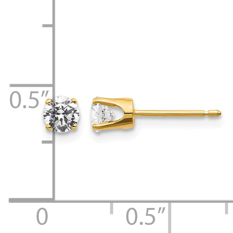 14ky .50ct. I2 K-L Diamond Stud Push-on Post Earrings