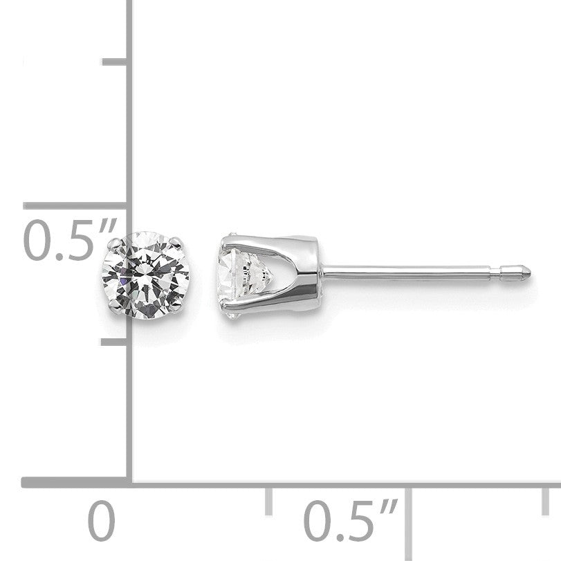 14kw .50ct I2 K-L Diamond Stud Push-on Post Earrings