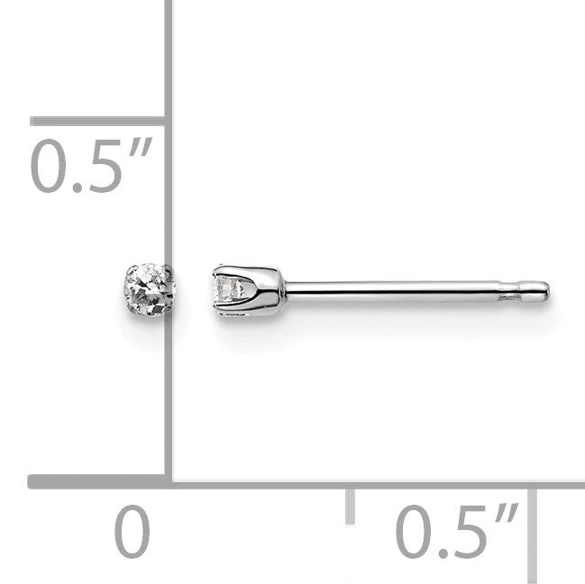 14kw .05ct I2 K-L Diamond Stud Push-on Post Earrings
