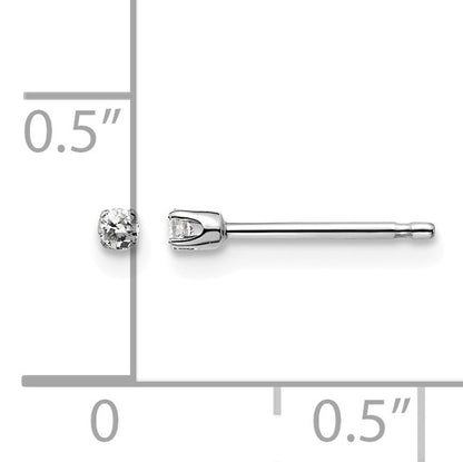 14kw .05ct I2 K-L Diamond Stud Push-on Post Earrings