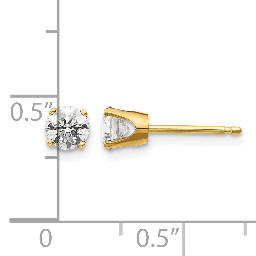 14ky .70ct. I2 K-L Diamond Stud Push-on Post Earrings