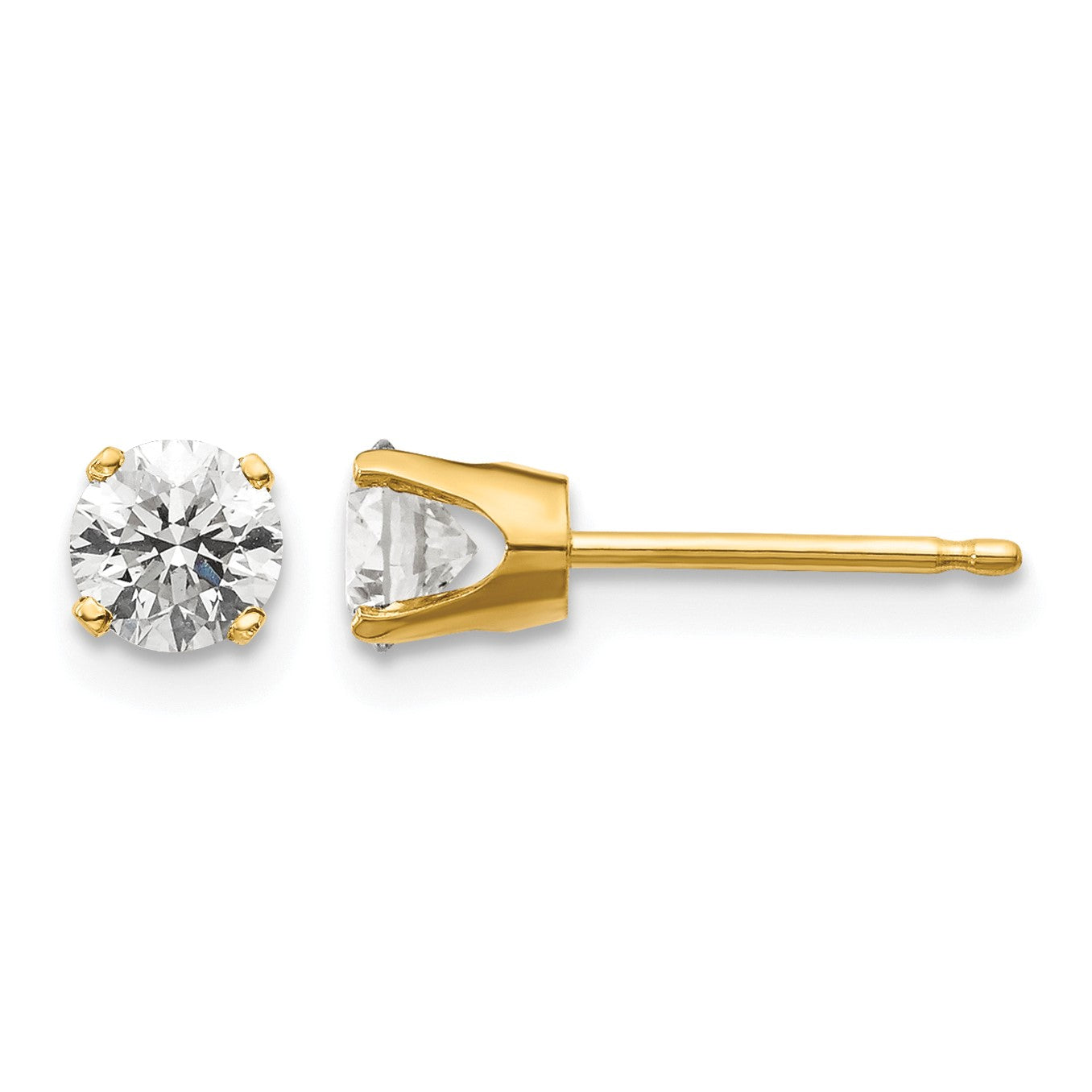 14ky .70ct. I2 K-L Diamond Stud Push-on Post Earrings