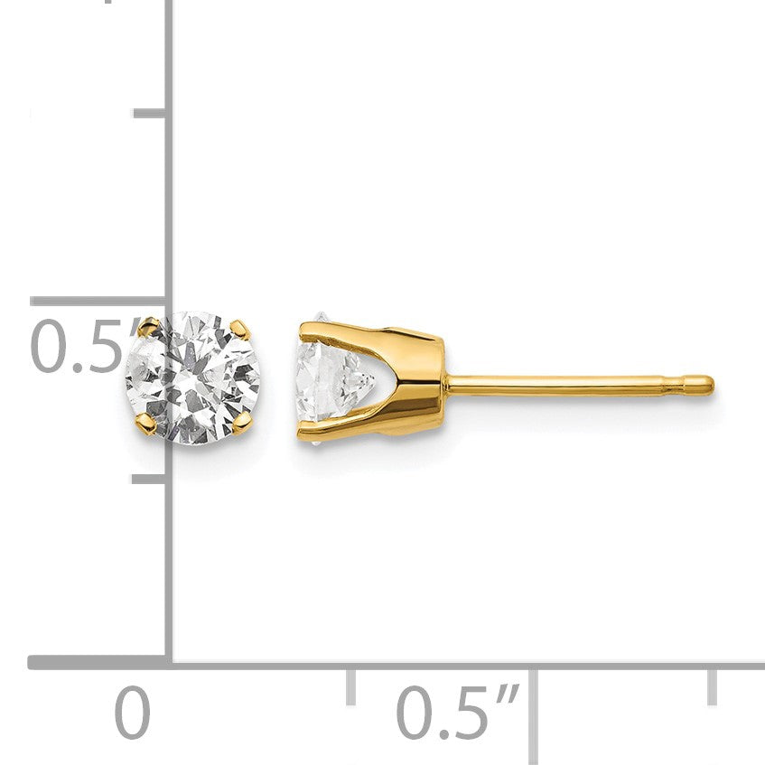 14ky .85ct. I2 K-L Diamond Stud Push-on Post Earrings