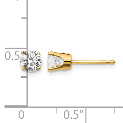 14ky .85ct. I2 K-L Diamond Stud Push-on Post Earrings