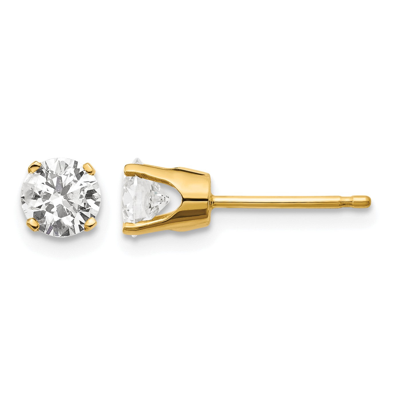14ky .85ct. I2 K-L Diamond Stud Push-on Post Earrings