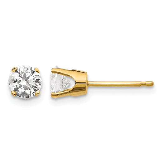 14ky .85ct. I2 K-L Diamond Stud Push-on Post Earrings