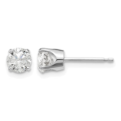 14kw .95ct I2 K-L Diamond Stud Push-on Post Earrings