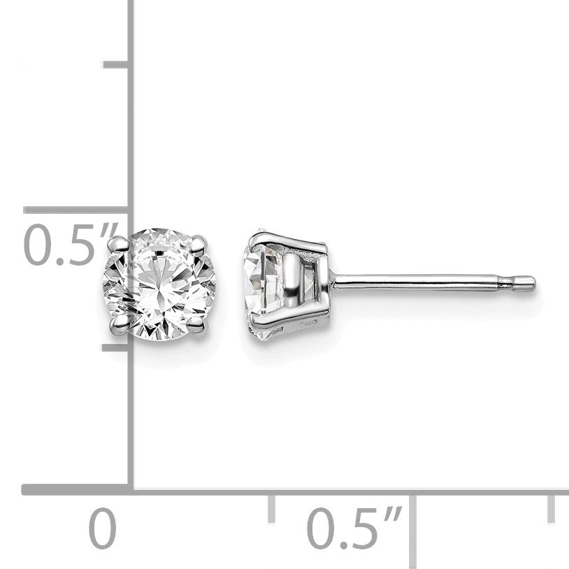 14kw 1.00ct I1 J-K Diamond Stud Push-on Post Earrings