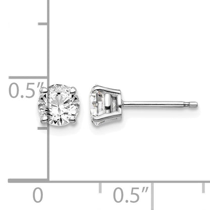 14kw 1.00ct I1 J-K Diamond Stud Push-on Post Earrings