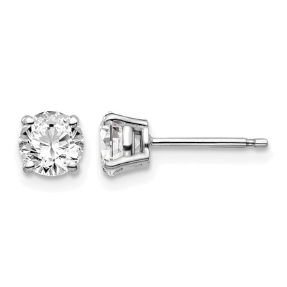 14kw 1.00ct I1 J-K Diamond Stud Push-on Post Earrings