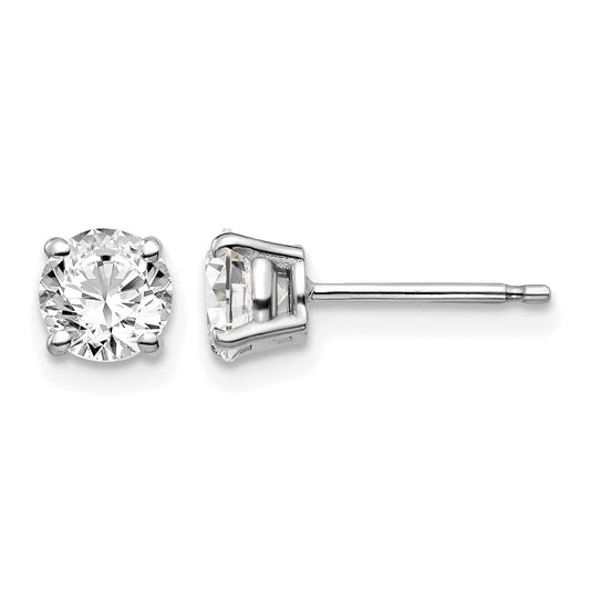 14kw 1.00ct I1 J-K Diamond Stud Push-on Post Earrings