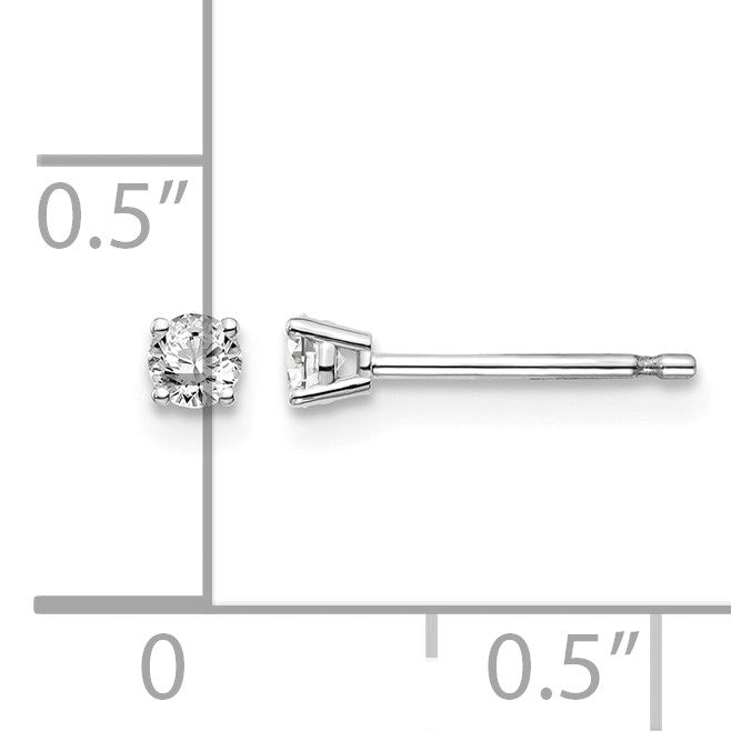 14kw .15ct I1 J-K Diamond Stud Push-on Post Earrings