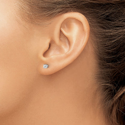 14kw .20ct I1 J-K Diamond Stud Push-on Post Earrings