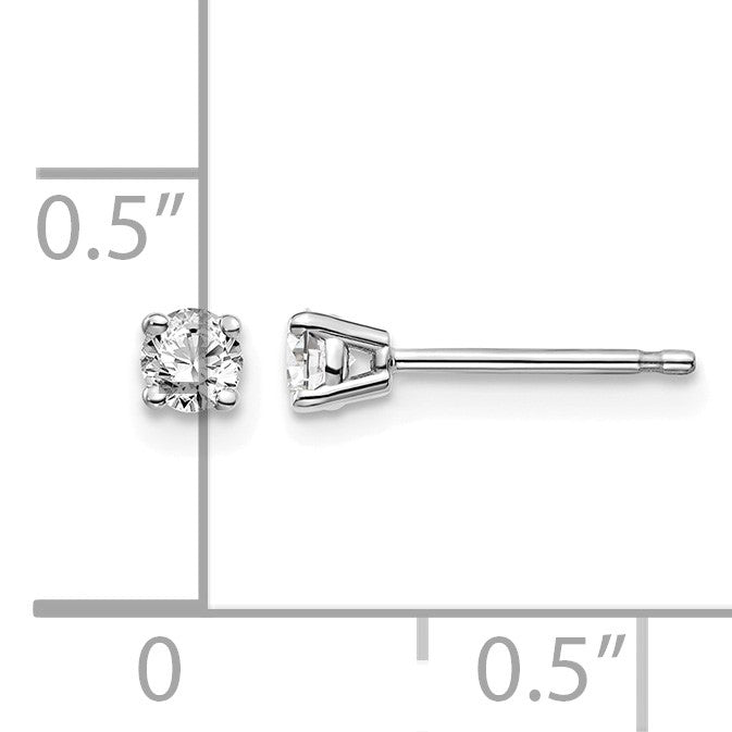 14kw .20ct I1 J-K Diamond Stud Push-on Post Earrings