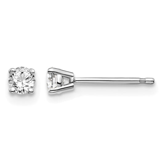 14kw .20ct I1 J-K Diamond Stud Push-on Post Earrings