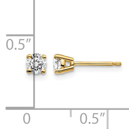 14y .30ct. I1 J-K Diamond Stud Push-on Post Earrings