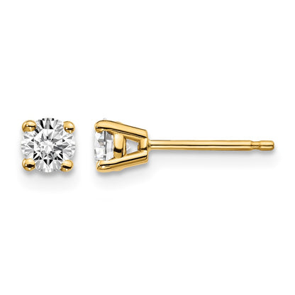 14y .30ct. I1 J-K Diamond Stud Push-on Post Earrings