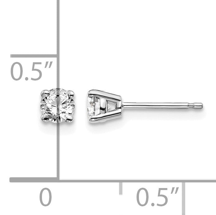 14kw .30ct I1 J-K Diamond Stud Push-on Post Earrings