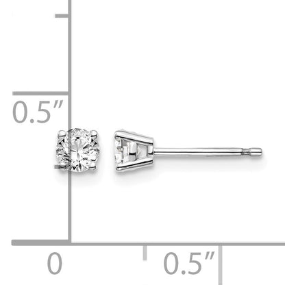 14kw .40ct I1 J-K Diamond Stud Push-on Post Earrings