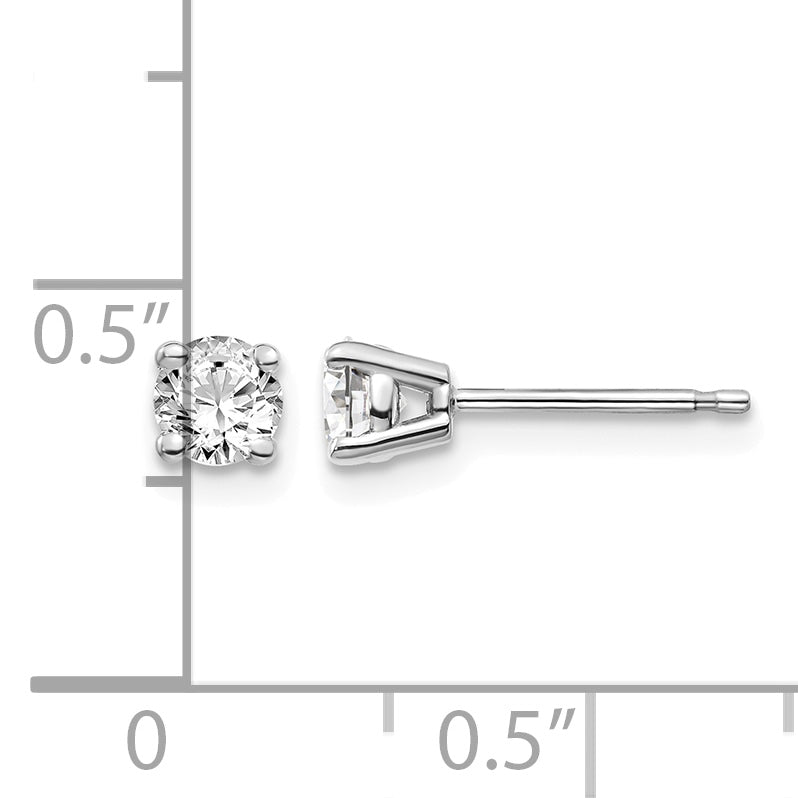 14kw .50ct I1 J-K Diamond Stud Push-on Post Earrings