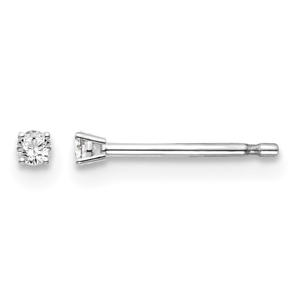 14kw .05ct I1 J-K Diamond Stud Push-on Post Earrings