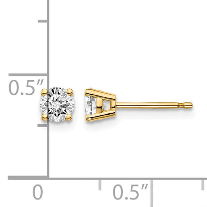 14y .60ct. I1 J-K Diamond Stud Push-on Post Earrings