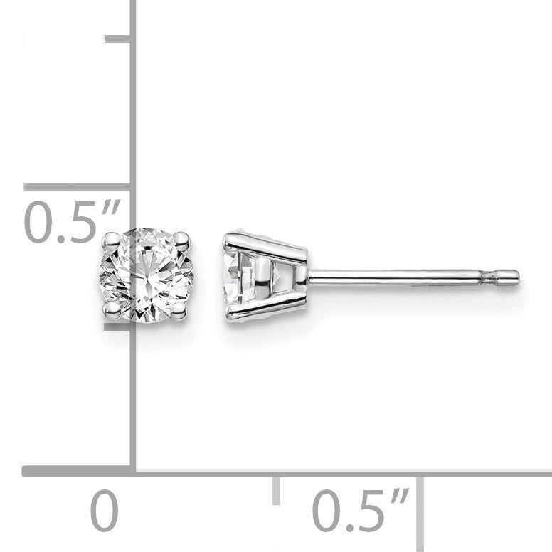 14kw .60ct I1 J-K Diamond Stud Push-on Post Earrings