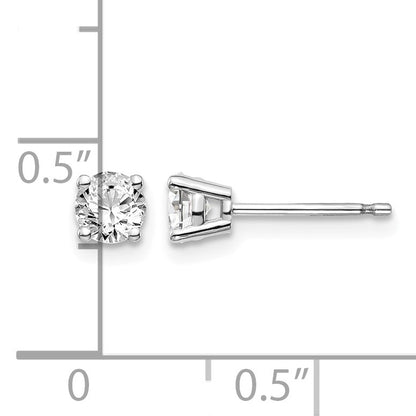 14kw .60ct I1 J-K Diamond Stud Push-on Post Earrings