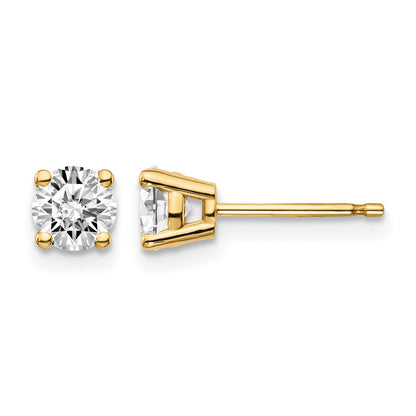 14y .75ct. I1 J-K Diamond Stud Push-on Post Earrings