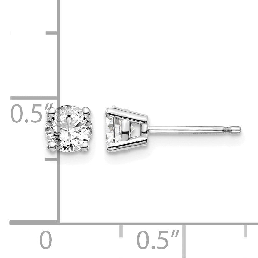 14kw .75ct I1 J-K Diamond Stud Push-on Post Earrings