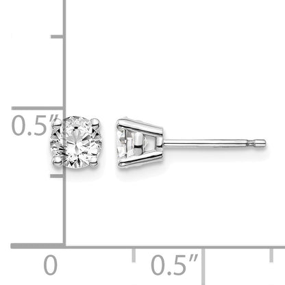 14kw .75ct I1 J-K Diamond Stud Push-on Post Earrings