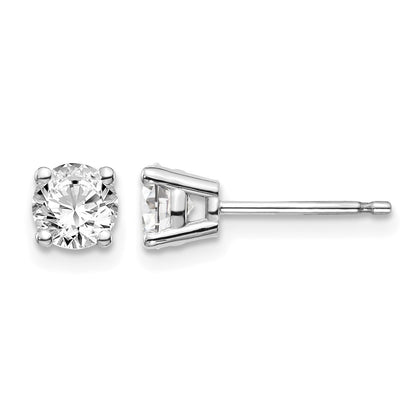 14k White Gold .85ct I1 J-K Diamond Stud Push-on Post Earrings