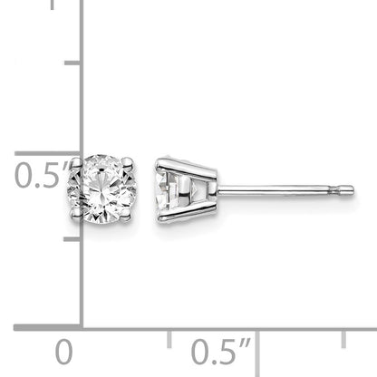 14kw .95ct I1 J-K Diamond Stud Push-on Post Earrings