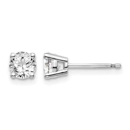 14kw .95ct I1 J-K Diamond Stud Push-on Post Earrings