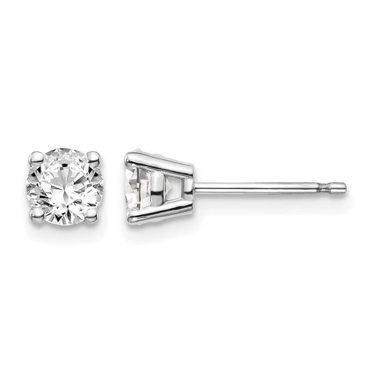 14kw .95ct I1 J-K Diamond Stud Push-on Post Earrings