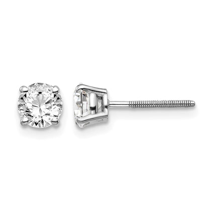 14kw 1.00ct SI3 G-I Diamond Stud Thread on/off Post Earrings