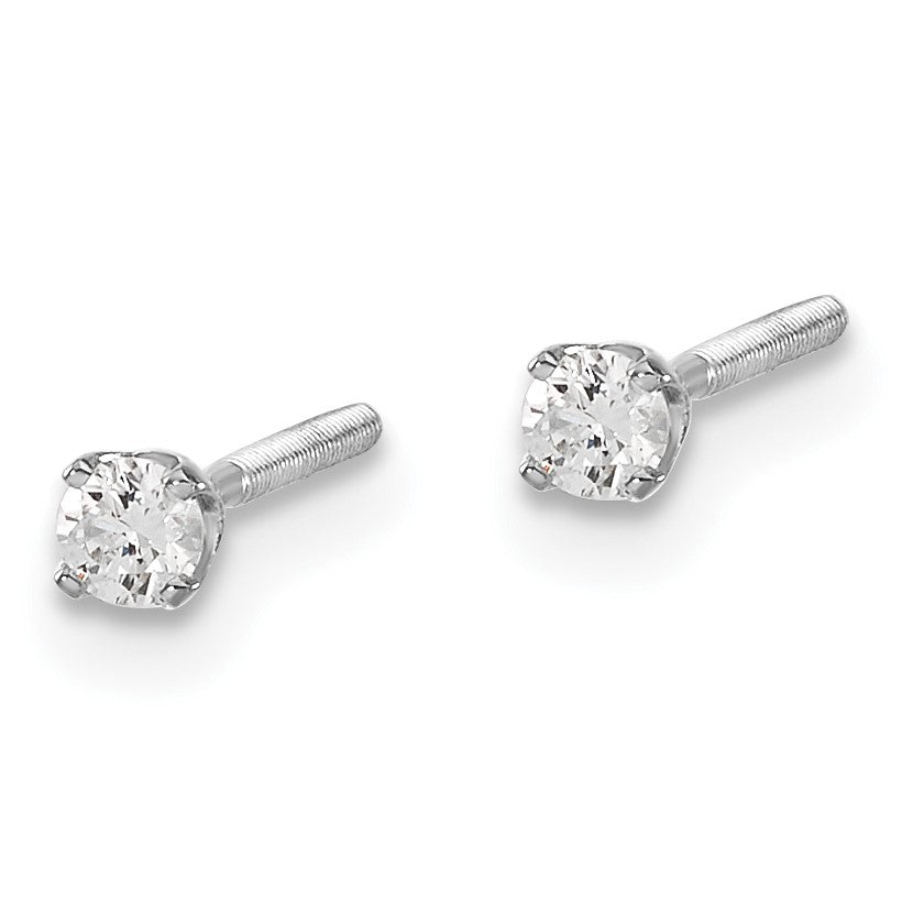 14kw .10ct VS2/SI1 G-I Diamond Stud Thread on/off Post Earrings
