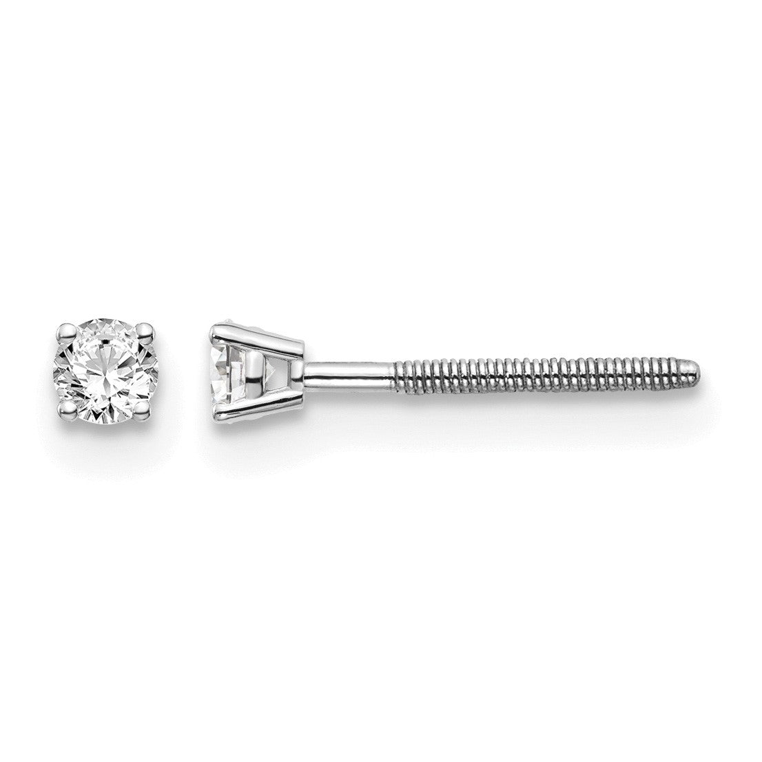 14kw .10ct VS2/SI1 G-I Diamond Stud Thread on/off Post Earrings
