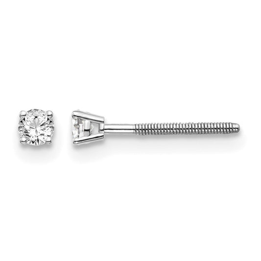 14kw .10ct VS2/SI1 G-I Diamond Stud Thread on/off Post Earrings
