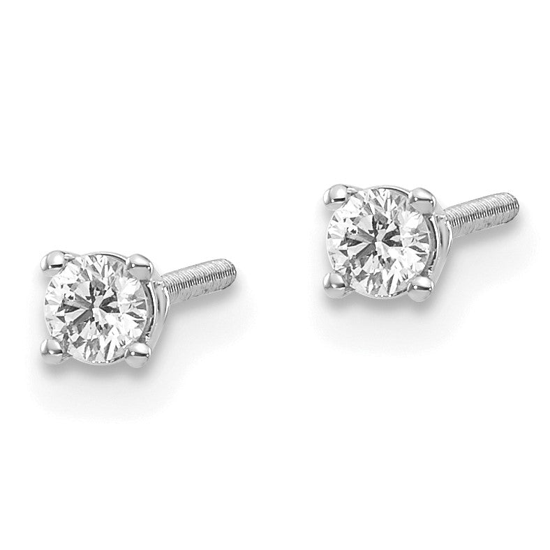 14kw .15ct VS2/SI1 G-I Diamond Stud Thread on/off Post Earrings
