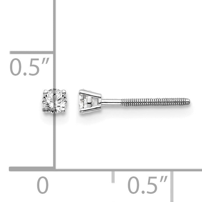 14kw .15ct VS2/SI1 G-I Diamond Stud Thread on/off Post Earrings