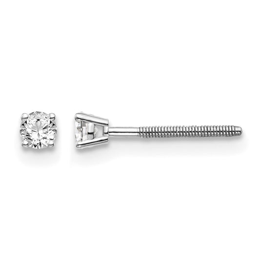 14kw .15ct SI3 G-I Diamond Stud Thread on/off Post Earrings