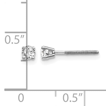 14kw .20ct VS2/SI1 G-I Diamond Stud Thread on/off Post Earrings